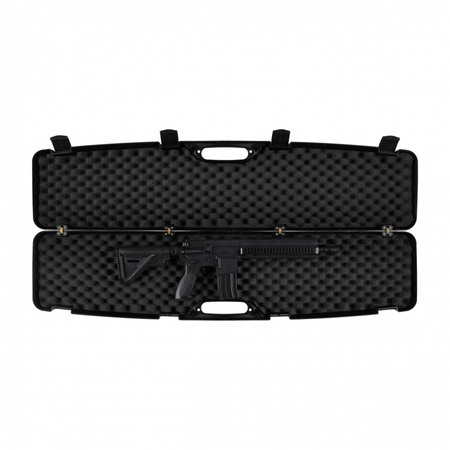 Kufer na bron Megaline czarny 125x25x11cm klamry