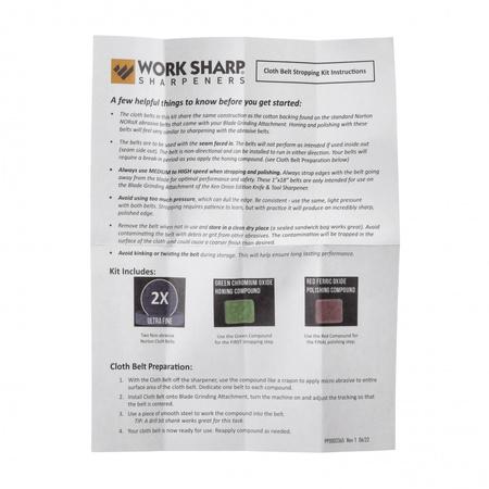 Materiałowe taśmy ostrzące do Work Sharp Ken Onion Edition 2 sztuki