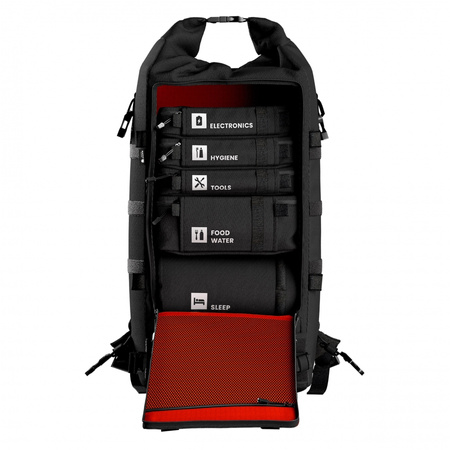 Zestaw awaryjny Help Bag MAX PRO 5.0 plecak ewakuacyjny z wyposażeniem, czarny