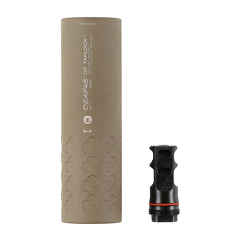 Tłumik z hamulcem do broni BK Precise DEAF45 QD Taplock 3GUN MB 1/2-28 UNEF Magpul FDE
