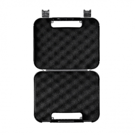 Kufer na pistolet Megaline 24,7x17,7x7,1 cm czarny z czarnymi klamrami