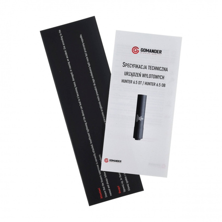 Tłumik do broni myśliwskiej Gomander Hunter 6,5 DT gen2 M15x1 czarny