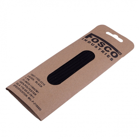 Sznurówki Fosco 180 cm poliester czarne