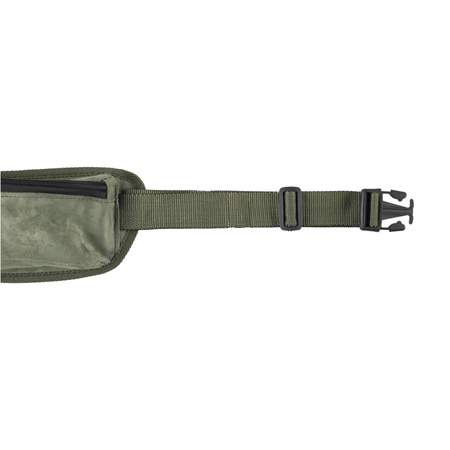 Pas na amunicje Forsport zamszowy z kieszeniami 12/16 mm - oliwkowy, haft jeleń ryczy