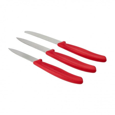 Zestaw noży kuchennych Victorinox Swiss Classic 6.7111.34C1 3 szt. czerwony