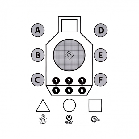 Tarcza strzelecka Range Solutions Aim Small, 50 szt.