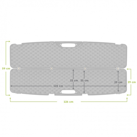 Kufer na bron Megaline czarny 125x25x11 cm szyfr