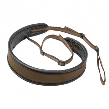 Pasek do lornetki z neoprenu prosty PLNT2 brązowy