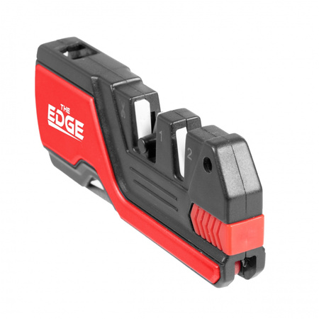 Ostrzałka do noży THE EDGE bushSHARP czerwona + krzesiwo