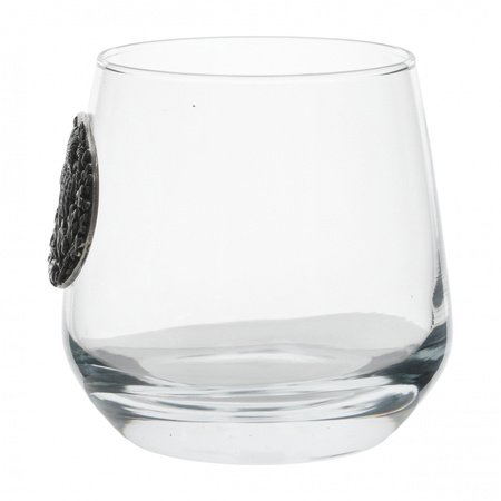 Szklanki do whisky Golden Fox Luna Wild Boar Silver zdobione odlewanym elementem 2 szt.