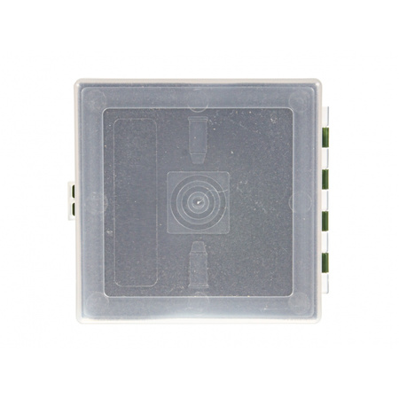 Pudełko Megaline 11x11x3,5 cm zielono-przezroczyste gąbka 1 szczęka rekina