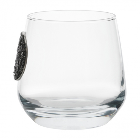 Szklanki do whisky Golden Fox Luna Wild Boar Silver zdobione odlewanym elementem 6 szt.