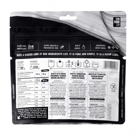 Żywność liofilizowana LYOFOOD Risotto z borowikami 370 g