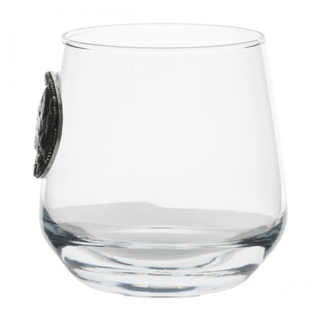 Szklanki do whisky Golden Fox Luna Fox Silver zdobione odlewanym elementem 6 szt.