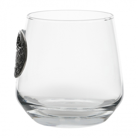 Szklanka do whisky Golden Fox Luna Deer Silver zdobione odlewanym elementem 1 szt.