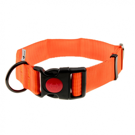 Obroża z taśmy 4wild 40 mm 39-61 cm neonowa pomarańcza