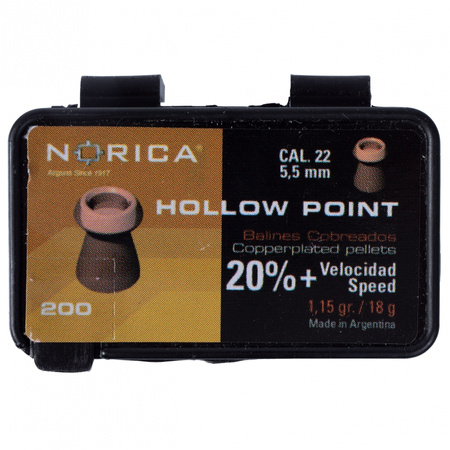 Śrut Norica Hollow Point 5,5 mm 200 szt.