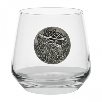 Szklanka do whisky Golden Fox Luna Deer Silver zdobione odlewanym elementem 1 szt.