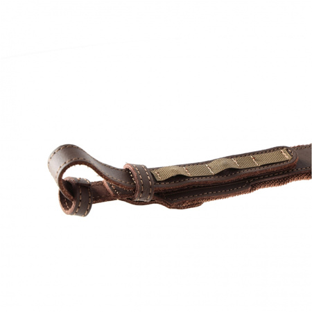 Pasek do broni Acropolis z elementami skórzanymi - brązowy