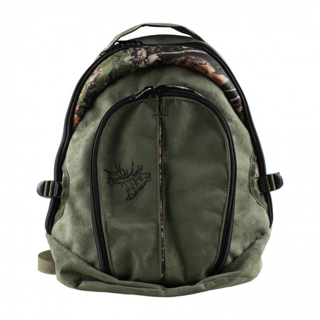 Plecak myśliwski Forsport Smart zamszowy - oliwkowy, haft czarna głowa jelenia