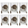 Szklanki do whisky Golden Fox Mars Deer zdobione odlewanym elementem 6 szt.