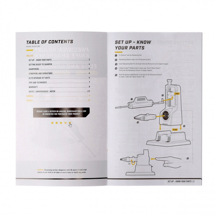 Ostrzałka do noży Work Sharp Precision Adjust Elite + stabilizator