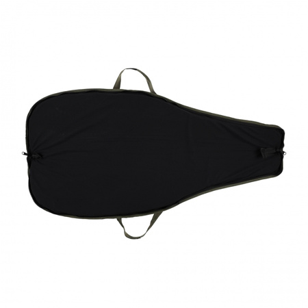 Pokrowiec na broń Forsport zamszowy 125 cm - zielono-różowy, haft czarna głowa jelenia