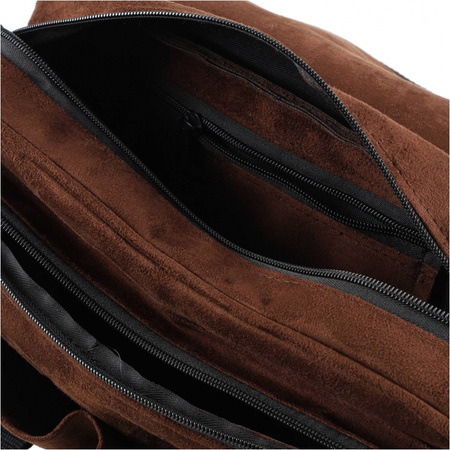 Raportówka myśliwska Forsport zamszowa - brązowy, haft jeleń ryczy w trawie