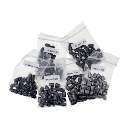 Zestaw testowy ZAN slug .30 (7,62mm) - 6x30szt- 30sztuk z każdej gramatury (8 gramatur) paczce