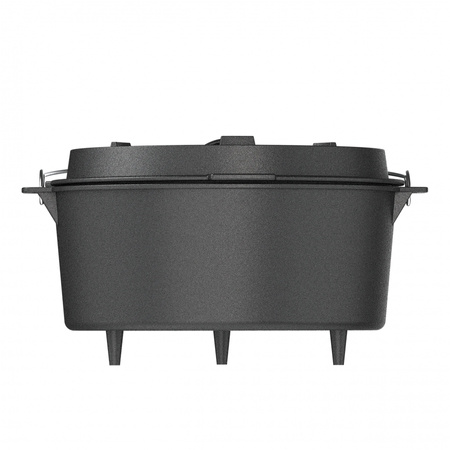 Kociołek wiszący z patelnią żeliwny 9 l