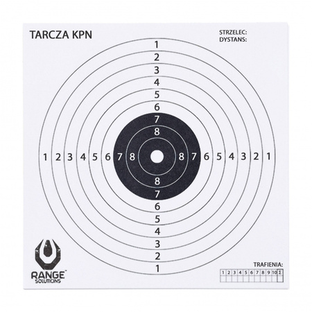 Tarcze Range Solutions KPN do wiatrówki 14x14cm 100szt