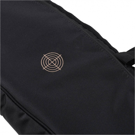 Pokrowiec na broń Forsport 125 cm - czarny, haft beżowa tarcza, biza czarna