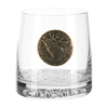 Szklanki do whisky Golden Fox Radius Deer Gold, zdobione odlewanym elementem 6 szt.