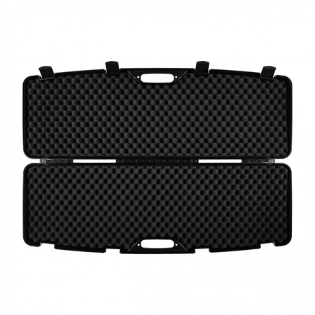 Kufer na bron Megaline czarny 118x35x11cm klamry