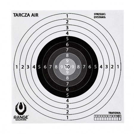 Tarcze do wiatrówki Range Solutions AIR 14x14 100szt.