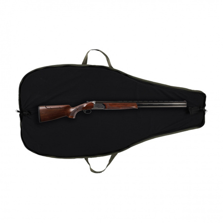 Pokrowiec na broń Forsport zamszowy 125 cm - zielono-różowy, haft czarna głowa jelenia