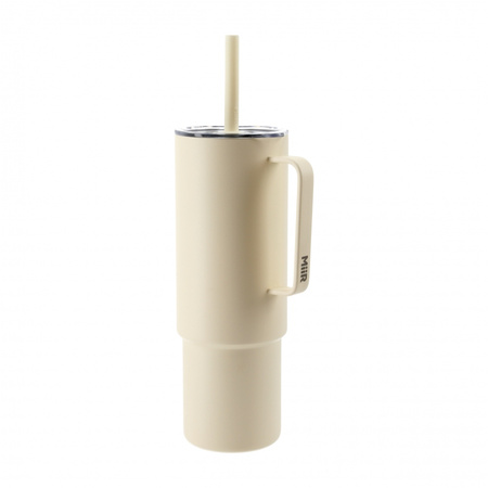 Kubek termiczny ze słomką MiiR All Day Straw Cup 946 ml - ecru