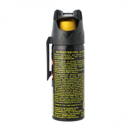 Gaz pieprzowy Klever KO Defenol Fog (stożek) 50 ml
