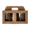 Szklanki do whisky Golden Fox Amber Fire Deer Gold zdobione odlewanym elementem, bursztynowy natrysk 2 szt.