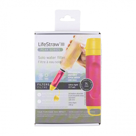 Filtr do wody LifeStraw Peak Solo - pink limonade