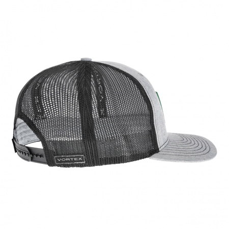 Czapka z daszkiem unisex Vortex Pursue And Protect szaro-czarna z zielonym logo