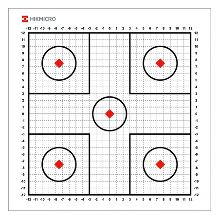 Naklejka termiczna tarcza do przystrzeliwania termowizji HIKMICRO 30x30 cm 10 szt.