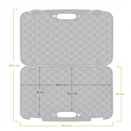 Kufer na pistolet Megaline czarny 50x30x9 cm ECO