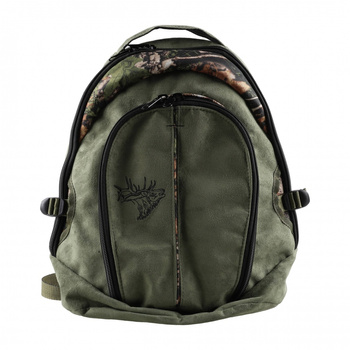 Plecak myśliwski Forsport Smart zamszowy - oliwkowy, haft czarna głowa jelenia