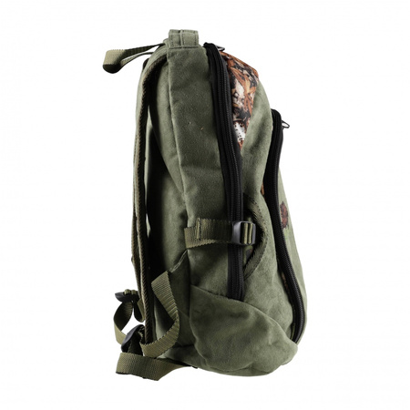 Plecak myśliwski Forsport Smart zamszowy - oliwkowy, haft dzik stoi w trawie