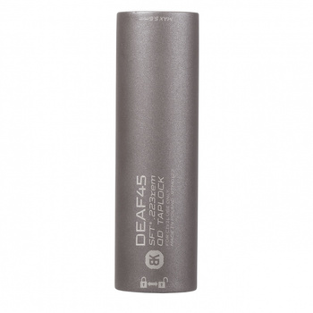 Tłumik z hamulcem do broni BK Precise DEAF45 QD Taplock 3GUN MB 1/2-28 UNEF srebrno-brązowy