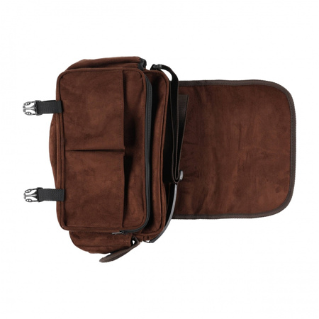 Raportówka myśliwska Forsport zamszowa - brązowy, haft jeleń ryczy w trawie