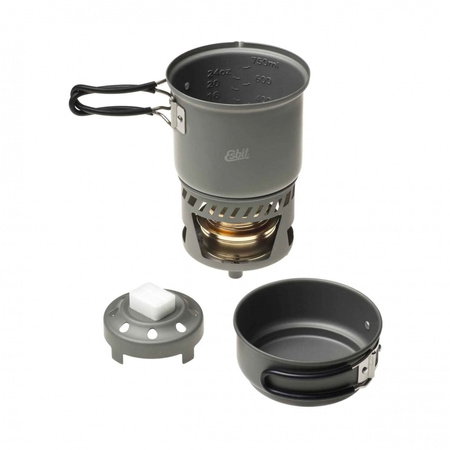 Zestaw do gotowania, turystyczny Esbit Cookset 985 ml z palnikiem spirytusowym