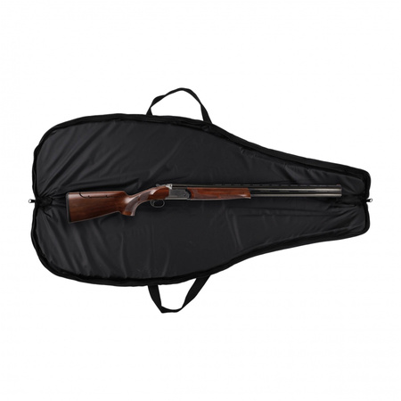 Pokrowiec na broń Forsport 125 cm - czarny, haft beżowa tarcza, biza czarna