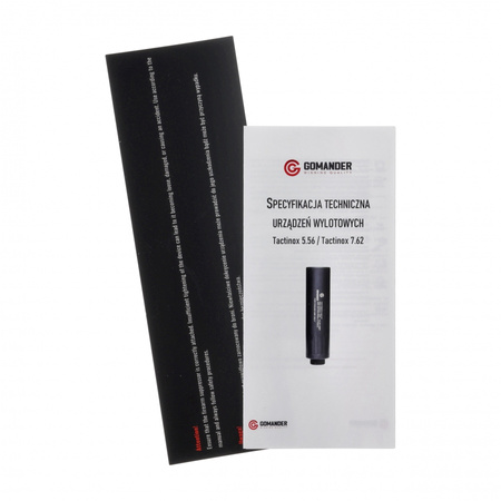 Tłumik Gomander Tactinox DT 7,62 5/8-24 UNEF Czarny